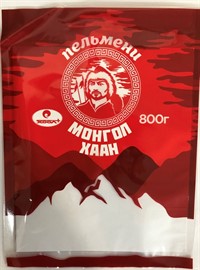 Упаковка для пельменей Монгол Хаан, 800 граммов